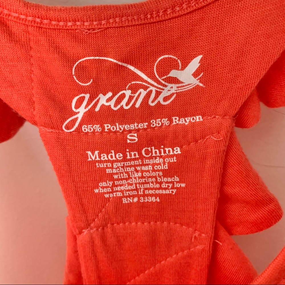Coral Ruffle Back Tank - Picture 3 of 3
